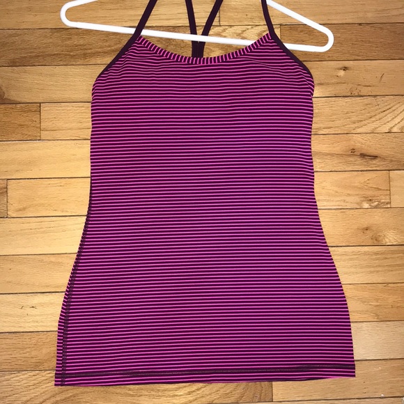 Lululemon Power Y tank Luon light hyperstripe rasp - Picture 2 of 5